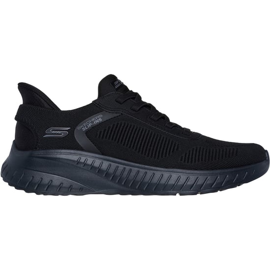Skechers BOBS Sport Squad Chaos Solid Step Heren Zwart / Zwarte Zool Sneakers - Image 4