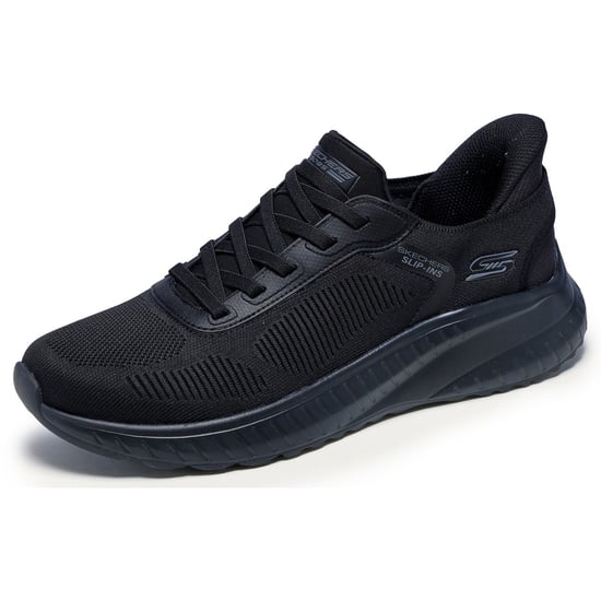 Skechers BOBS Sport Squad Chaos Solid Step Heren Zwart / Zwarte Zool Sneakers - Image 5