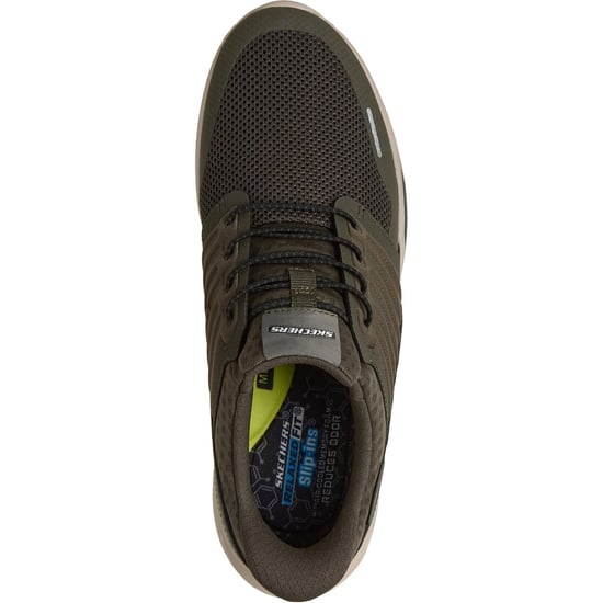 Skechers Slade Luther Heren Olijfgroene Synthetische / Mesh Sneakers - Image 3