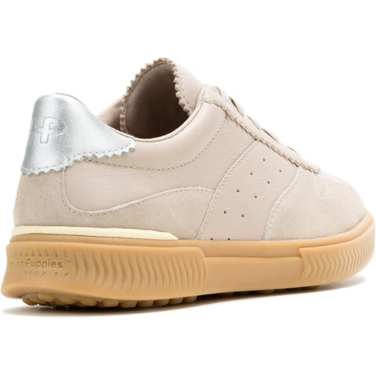 Hush Puppies Mae Leren Dames Taupe Sneakers - Image 2