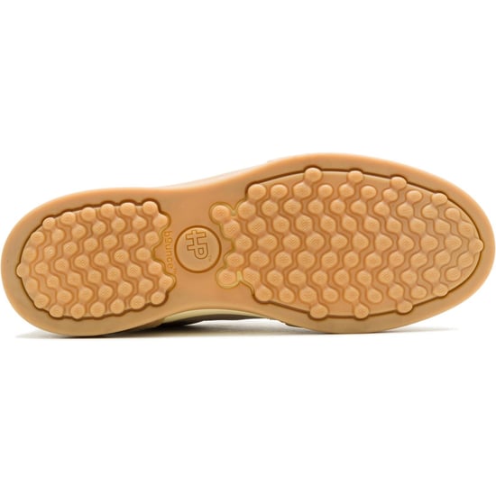 Hush Puppies Mae Leren Dames Taupe Sneakers - Image 3