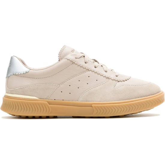 Hush Puppies Mae Leren Dames Taupe Sneakers - Image 6