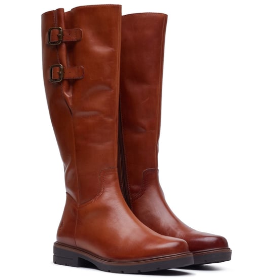 Hush Puppies Tallulah Leren Dames Tan Laarzen - Image 3