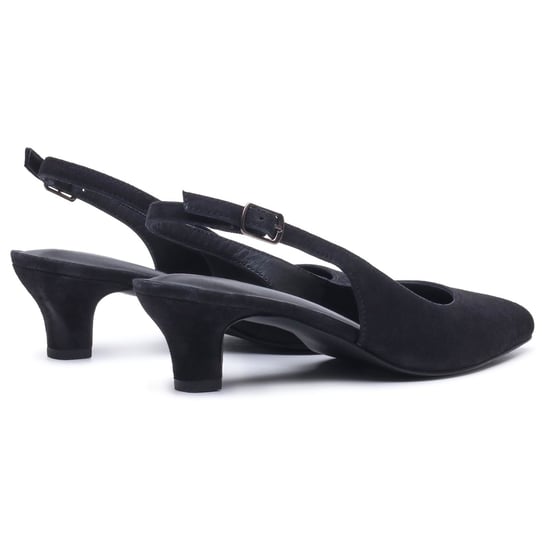 Hush Puppies Nahla Gesp Kitten Heel Dames Zwarte Puntige Slingback Schoenen - Image 2