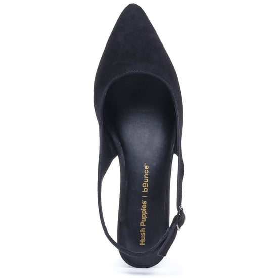 Hush Puppies Nahla Gesp Kitten Heel Dames Zwarte Puntige Slingback Schoenen - Image 5