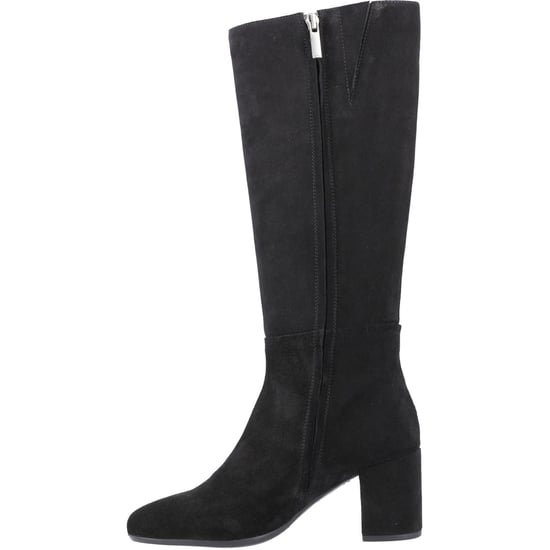 Hush Puppies Oprah Suède Lange Leren Dames Zwarte Hak Kniehoog Boots - Image 4