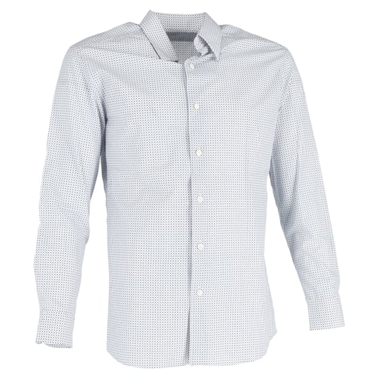 Ermenegildo Zegna bedrukt overhemd met lange mouwen en knoopsluiting in blauw katoen - Image 1