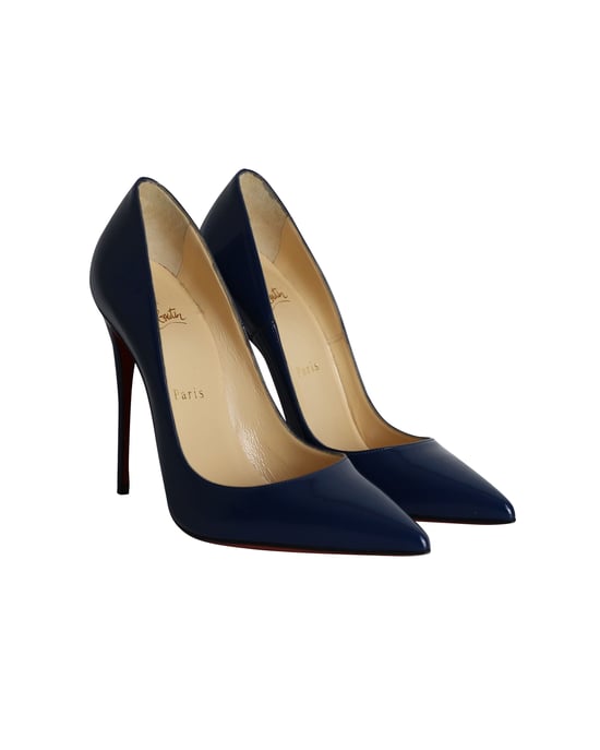 Christian Louboutin So Kate Pumps in Donkerblauw Patentleer - Image 3