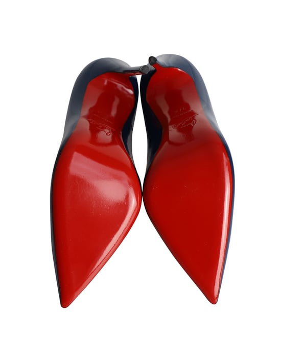 Christian Louboutin So Kate Pumps in Donkerblauw Patentleer - Image 5
