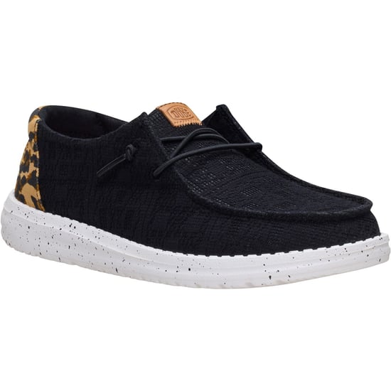 HEYDUDE Wendy Wildcat Katoenen Dames Zwarte/Leeuwin Mokassins Schoenen - Image 1