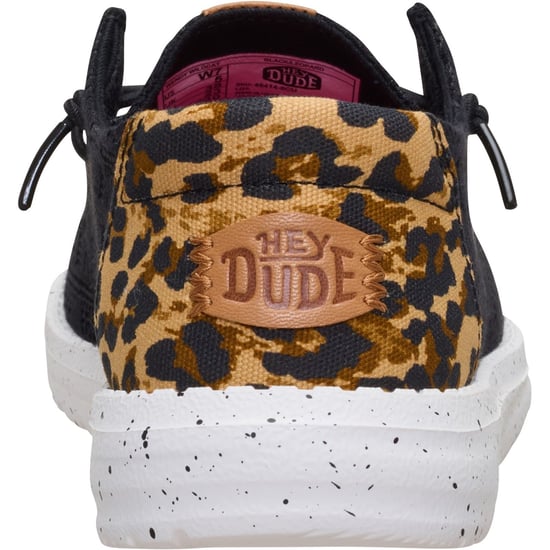 HEYDUDE Wendy Wildcat Katoenen Dames Zwarte/Leeuwin Mokassins Schoenen - Image 2