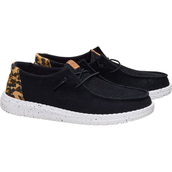 HEYDUDE Wendy Wildcat Katoenen Dames Zwarte/Leeuwin Mokassins Schoenen - Image 3