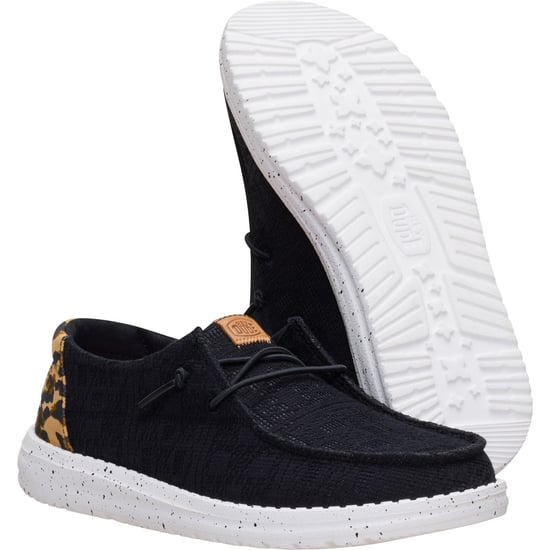 HEYDUDE Wendy Wildcat Katoenen Dames Zwarte/Leeuwin Mokassins Schoenen - Image 4