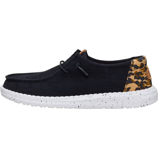 HEYDUDE Wendy Wildcat Katoenen Dames Zwarte/Leeuwin Mokassins Schoenen - Image 6