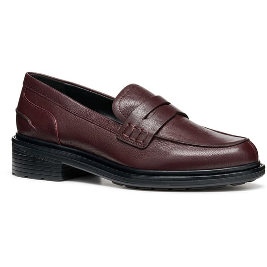 Geox D Walk Pleasure F Leren Vrouwen Wijnkleurige Mocassinschoenen - Image 1