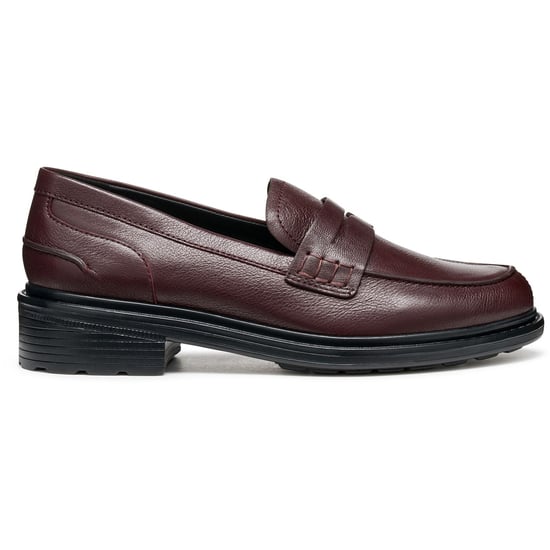 Geox D Walk Pleasure F Leren Vrouwen Wijnkleurige Mocassinschoenen - Image 5
