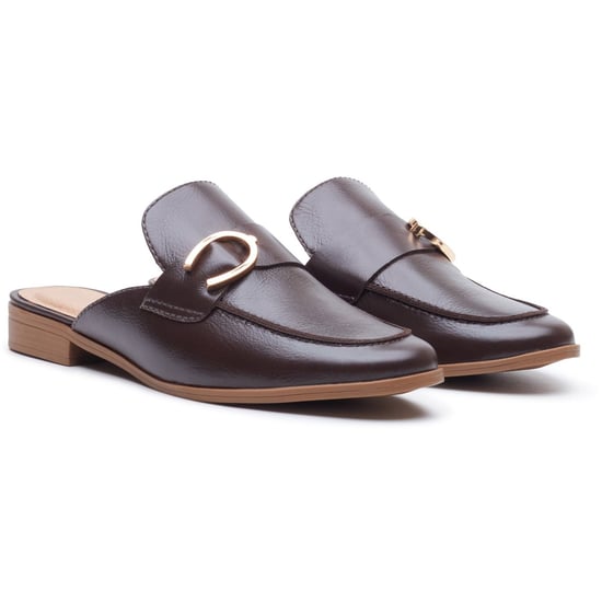 Hush Puppies Calla Leather Women's Chocolate Mules - Image 3