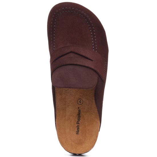 Hush Puppies Briar Gesloten Neus Suède Dames CHOCOLADE Muilen - Image 5