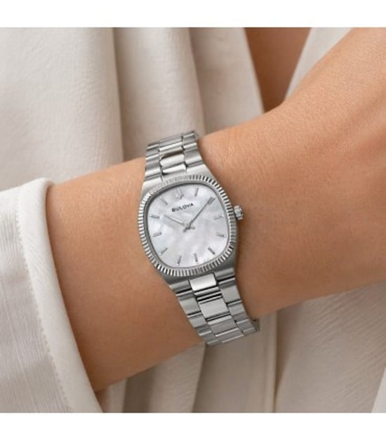 Bulova Super Seville Mini Dames Horloge Zilverkleurig 96L353 - Image 3