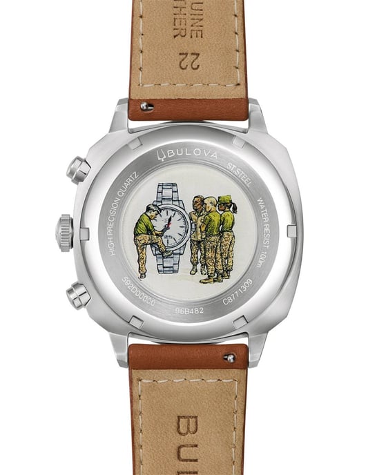 Bulova Military Vwi Special Edition Heren Horloge Bruin 96B482 - Image 3
