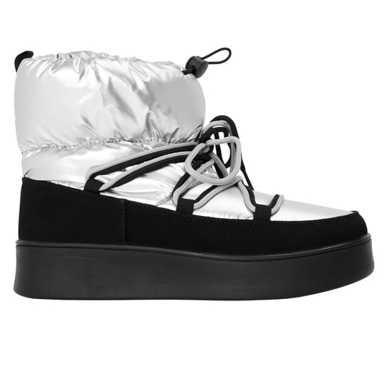 Steve Madden Zienna-sneeuwlaarzen met blokhak voor dames (Zilver) - Image 1