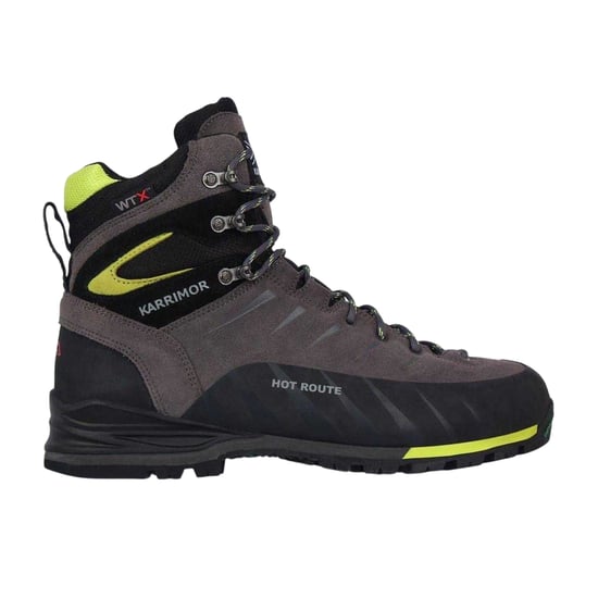 Karrimor Heren Hot Route Leder Waterdichte Wandelschoenen (Houtskool/kalk) - Image 1