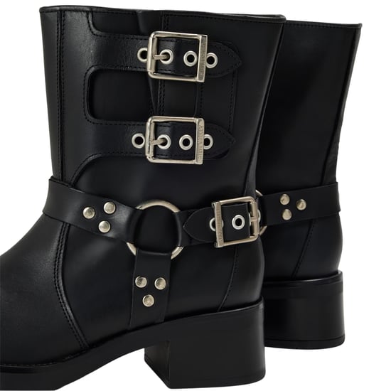 Steve Madden Motorlaarzen voor dames van kalfsleer met blokhak (Zwart) - Image 4