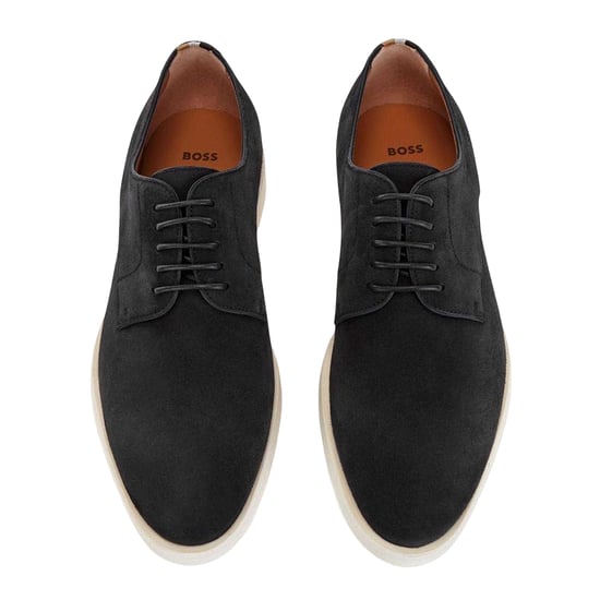 Boss Platte derby-schoenen van suède voor heren (Donkerblauw) - Image 4