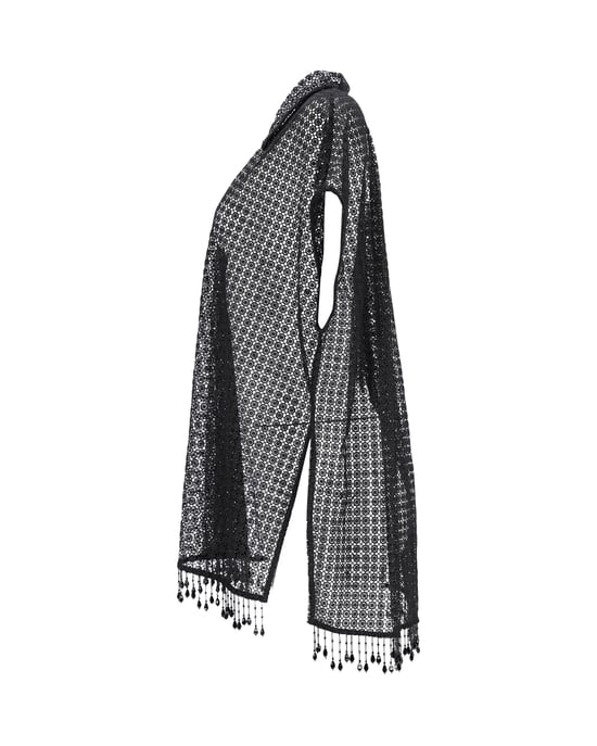 Ganni gehaakte strandjurk met kralen in zwart polyester - Image 2