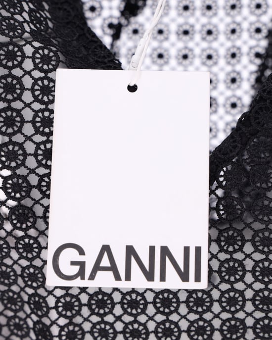 Ganni gehaakte strandjurk met kralen in zwart polyester - Image 6