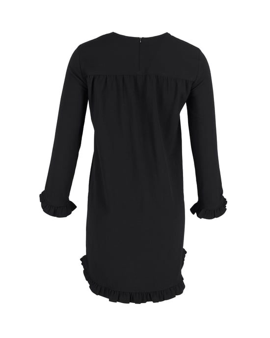 Ganni jurk met ruches aan de zoom in zwart polyester - Image 3