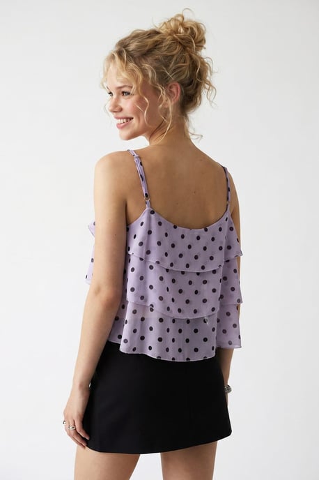 Polkadot Chiffon Crop Top - Image 5