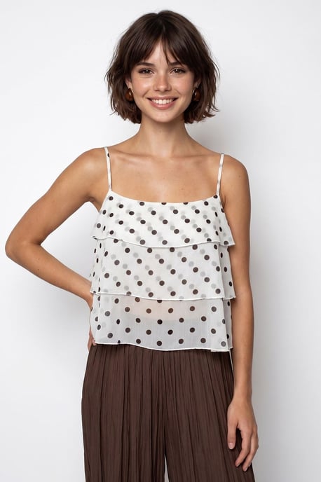 Polkadot Chiffon Croptop - Image 2