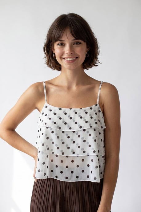 Polkadot Chiffon Croptop - Image 4