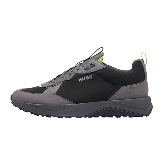 Hugo Kane Runn herenschoenen van textiel met vetersluiting (Zwart) - Image 2