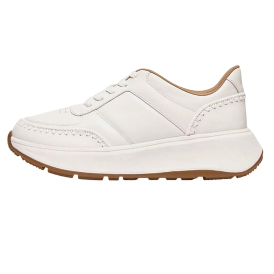 FitFlop Gehaakte leren platte sneakers voor dames (Wit) - Image 2