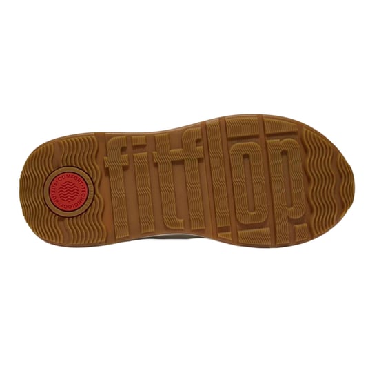 FitFlop Gehaakte leren platte sneakers voor dames (Wit) - Image 4