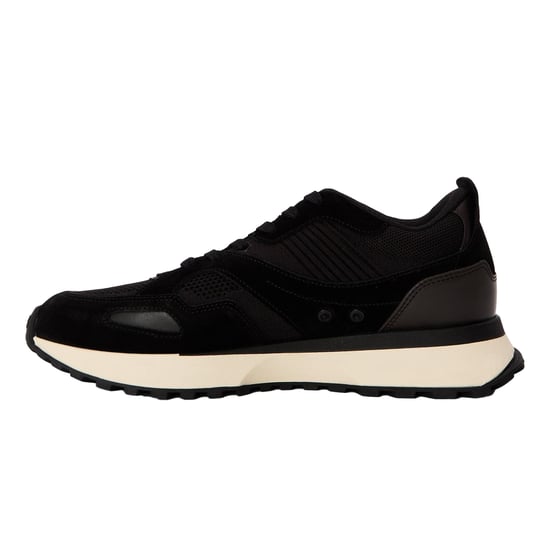 Boss Heren Jonah Run Leren Trainers (Zwart) - Image 2