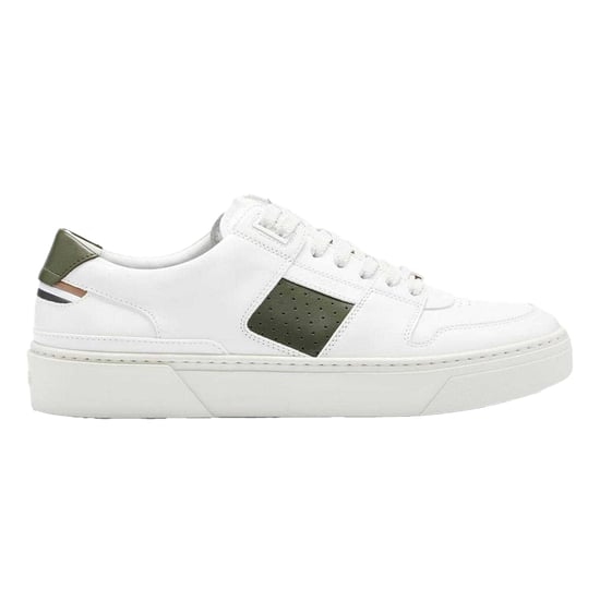 Boss Heren Gary Logo Leren Tennisschoenen (Wit) - Image 1