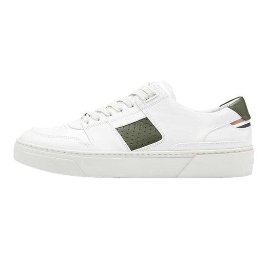 Boss Heren Gary Logo Leren Tennisschoenen (Wit) - Image 2