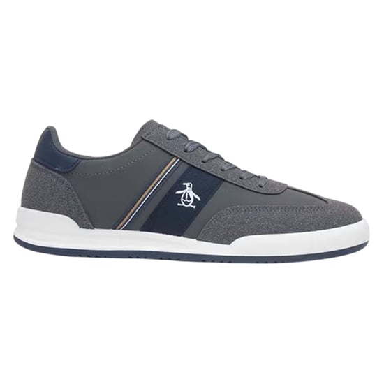 Original Penguin Heren-sneakers met strepen en logo (Houtskool) - Image 1