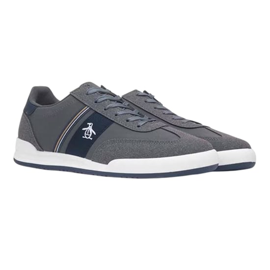 Original Penguin Heren-sneakers met strepen en logo (Houtskool) - Image 3