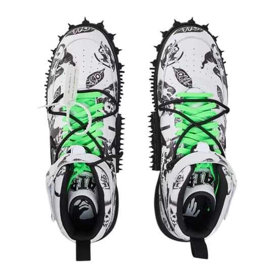 Nike Dames Air Force 1 Graphic Print Leren Schoenen (Wit/Zwart) - Image 3