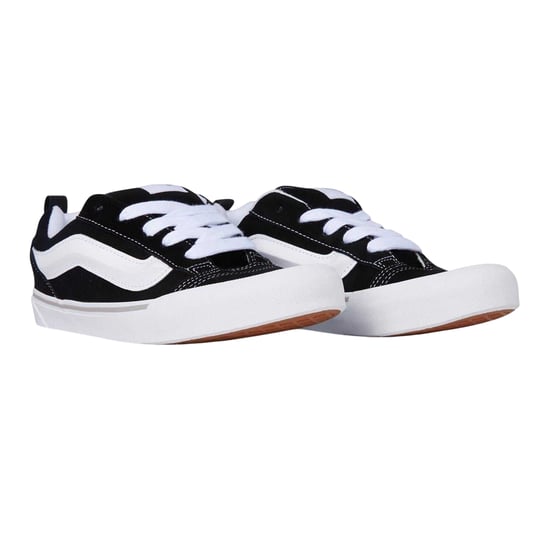 Vans Kinderen Knu Skool Leren Sneakers (Zwart/Wit) - Image 4