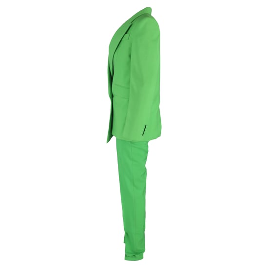 Alexander McQueen double-breasted blazer met bijpassende broek in groene wol - Image 2