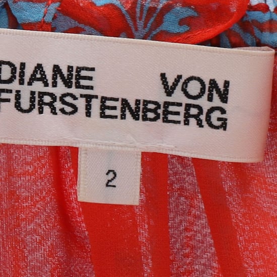 Diane Von Furstenberg midi-jurk met ruches en print in rode zijde - Image 4