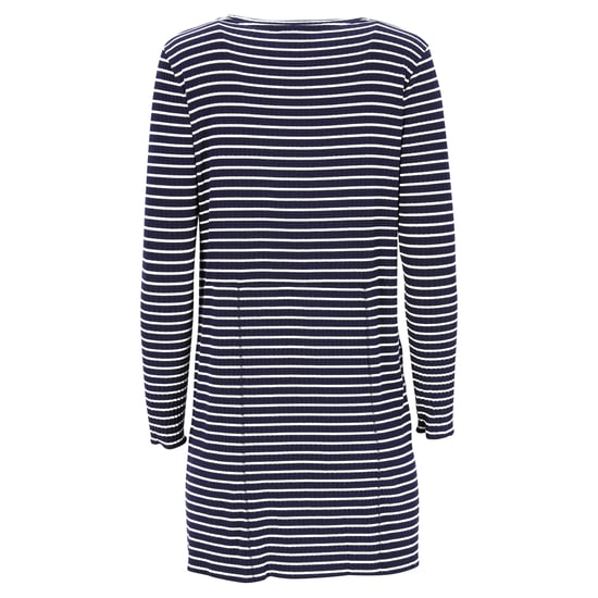 A.P.C. gestreepte mini-jurk in marineblauwe viscose - Image 3