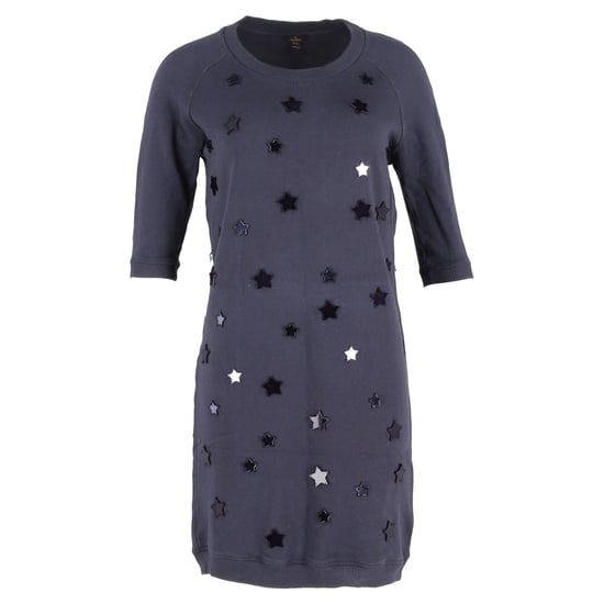 Mulberry mini-T-shirtjurk met sterrenversiering in marineblauw katoen - Image 1