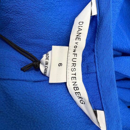 Diane von Furstenberg knielange jurk van blauwe zijde - Image 4