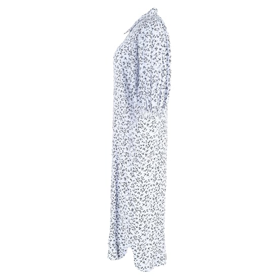 Ganni bedrukte crêpe midi-jurk in lichtblauwe viscose - Image 2